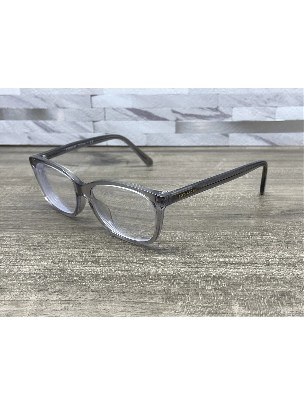 COACH HC6139U 5176 Womens Transparent Grey Rectangle 53-15-140